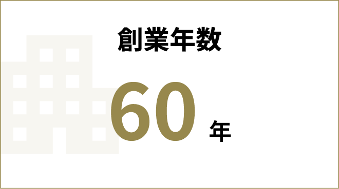 創業年数　６０年