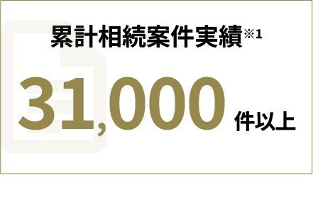 累計相続案件実績 31000件以上