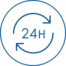 24時間365日利用可能の画像